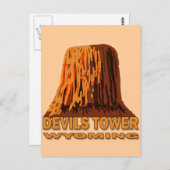 DEVILS TOWER WYOMING BRIEFKAART (Voorkant / Achterkant)