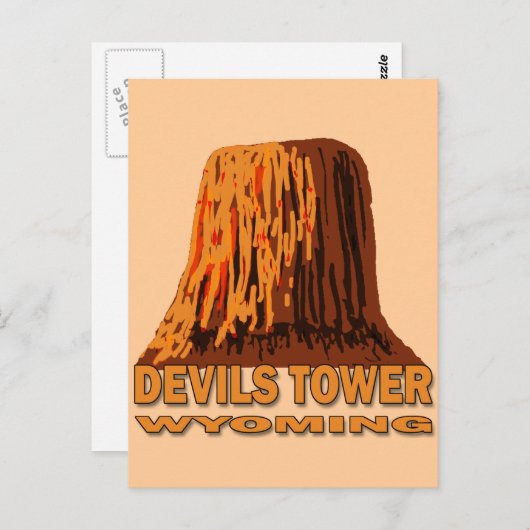 DEVILS TOWER WYOMING BRIEFKAART (Voorkant / Achterkant)