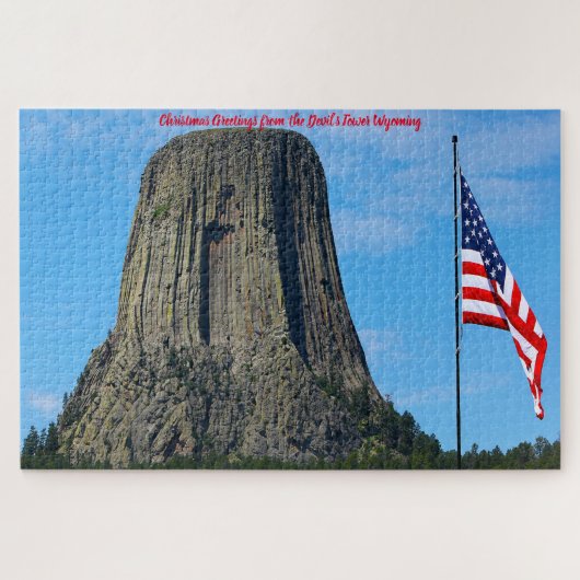 Devil's Tower Wyoming. Jigzaag Puzzle Legpuzzel (Horizontaal)