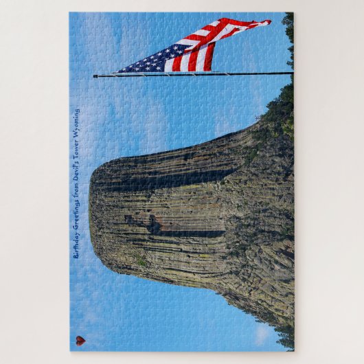 Devil's Tower Wyoming Jigzaag Puzzle Legpuzzel (Verticaal)