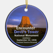 Devil's Tower WYOMING Keramisch Ornament (Voorkant)