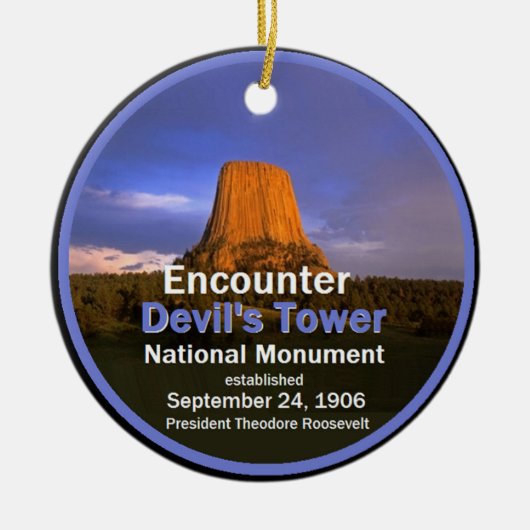 Devil's Tower WYOMING Keramisch Ornament (Voorkant)