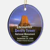 Devil's Tower WYOMING Keramisch Ornament (Links)