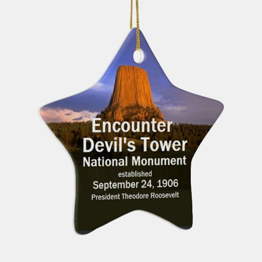 Devil's Tower Wyoming Keramisch Ornament (Rechts)