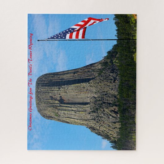Devil's Tower Wyoming. kerstcadeautjes Legpuzzel (Verticaal)
