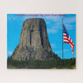 Devil's Tower Wyoming. kerstcadeautjes Legpuzzel (Horizontaal)