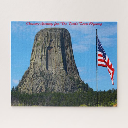 Devil's Tower Wyoming. kerstcadeautjes Legpuzzel (Horizontaal)