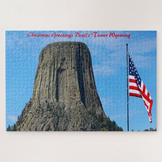 Devil's Tower Wyoming. Legpuzzel (Horizontaal)