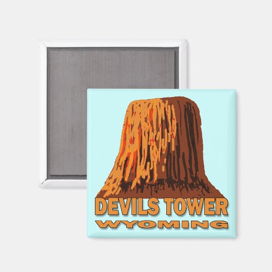 DEVILS TOWER WYOMING MAGNEET (Voorkant / Achterkant)
