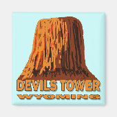 DEVILS TOWER WYOMING MAGNEET (Voorkant)
