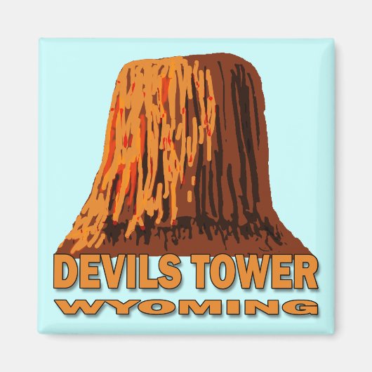 DEVILS TOWER WYOMING MAGNEET (Voorkant)