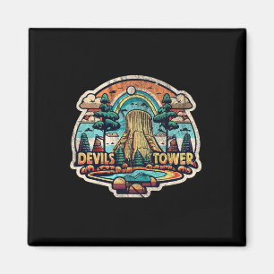 Devils Tower Wyoming Nationaal Monument Retro Vint Magneet