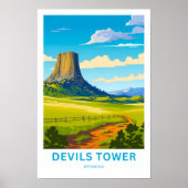 Devils Tower Wyoming Reisprint Poster (Voorkant)