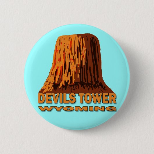 DEVILS TOWER WYOMING RONDE BUTTON 5,7 CM (Voorkant)