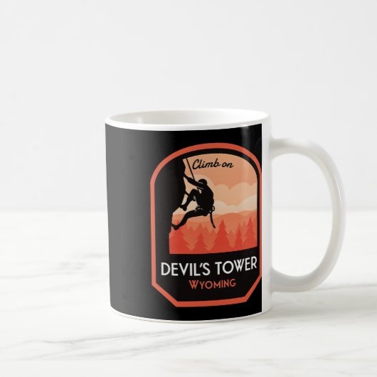 Devils Tower Wyoming Rotsport  Koffiemok (Rechts)