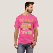 Devil's Tower Wyoming Wandelen Camping Bergen T-shirt (Voorkant volledig)