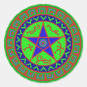 Devil's Trap Ronde Sticker (Voorkant)