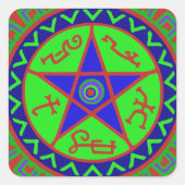 Devil's Trap Vierkante Sticker (Voorkant)