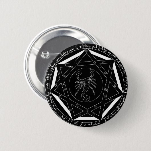 Devil's val ronde button 5,7 cm (Voorkant /achterkant)