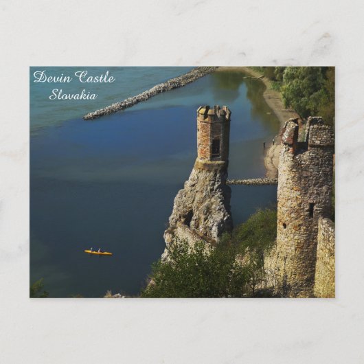 Devin Castle Slovakia Travel Maiden Tower Foto Briefkaart (Voorkant)