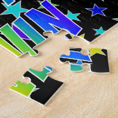 "DEVIN" Voornaam, Fun "HAPPY BIRTHDAY" Legpuzzel (Zijkant)