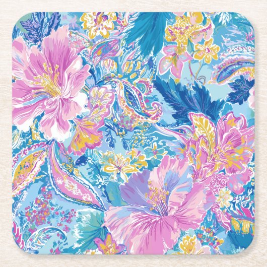 Devina Lily - Anenome Collette Square Coaster Kartonnen Onderzetters (Voorkant)
