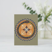 Devine Fire Wheel with Ouroboros Snake VooDoo Briefkaart (Staand voorkant)
