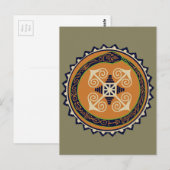 Devine Fire Wheel with Ouroboros Snake VooDoo Briefkaart (Voorkant / Achterkant)