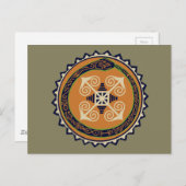 Devine Fire Wheel with Ouroboros Snake VooDoo Briefkaart (Voorkant / Achterkant)