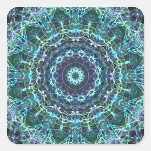 devine mandala vierkante sticker (Voorkant)