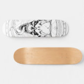 Devine Skull of Death (Wit) Persoonlijk Skateboard (Horizontaal)