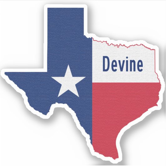 Devine Texas Flag Sticker (Voorkant)