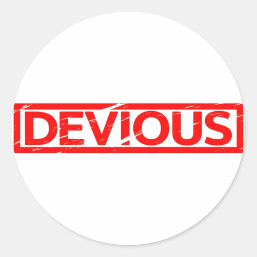 Devious Stamp Ronde Sticker (Voorkant)