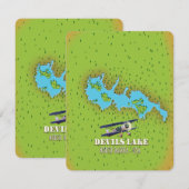 Devi's Lake North Dakota USA map (Voorkant / Achterkant)