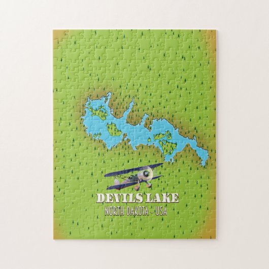 Devi's Lake North Dakota USA map Legpuzzel (Verticaal)