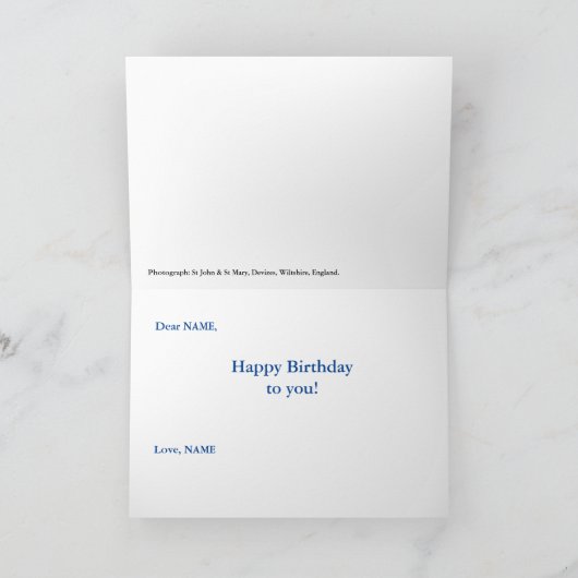 Devizes Wiltshire Engeland Verjaardagskaart Kaart (Binnen)