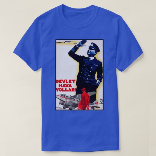Devlet Hava Yollari vintage-poster T-shirt (Design voorkant)