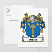 Devlin Family Crest Briefkaart (Voorkant / Achterkant)
