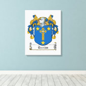 Devlin Family Crest Canvas Afdruk (Insitu (Houten vloer))