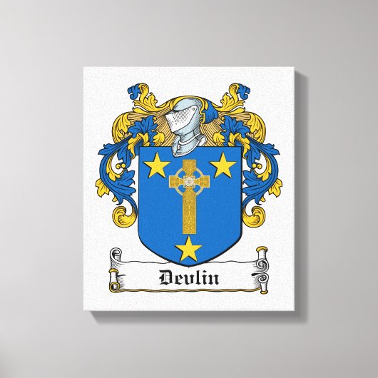 Devlin Family Crest Canvas Afdruk (Voorkant)