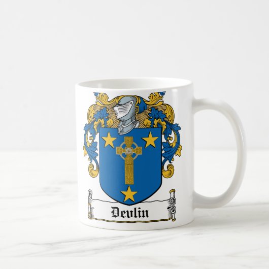 Devlin Family Crest Koffiemok (Rechts)