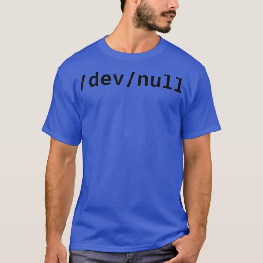 devnull Funny Black Tet Design voor LinuUni T-shirt (Voorkant)