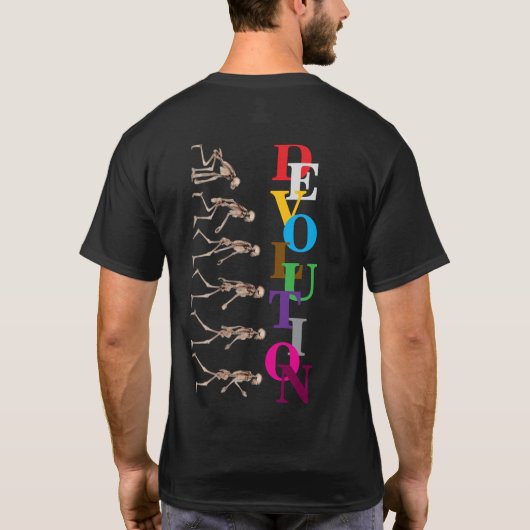 Devolution (x-ray of human evolution parody) Shirt (Achterkant)