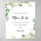 DEVON Adres de Envelop Baby shower Sign Poster (Voorkant)