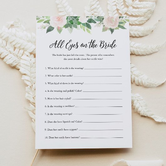 DEVON Alle ogen op de bruid Vrijgezellenfeest spel Kaart