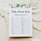 DEVON Baby Animal Greenery Baby shower Game Kaart