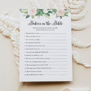 DEVON baby's in het Bijbel Baby shower spel Kaart
