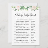 DEVON Bloemen Celebrity Baby Naam Baby shower spel Kaart (Voorkant)