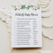 DEVON Bloemen Celebrity Baby Naam Baby shower spel Kaart