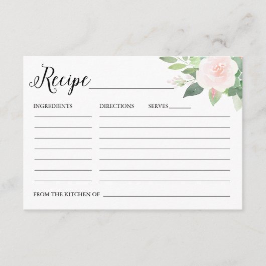 DEVON Blush Bloemengroen Recept Informatiekaartje (Voorkant)